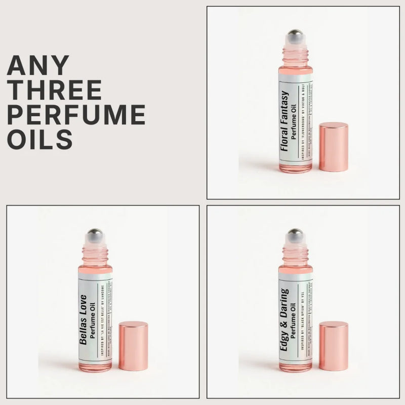 Seven Scents perfume oil gift set - choose any 3 10ml roll-ons