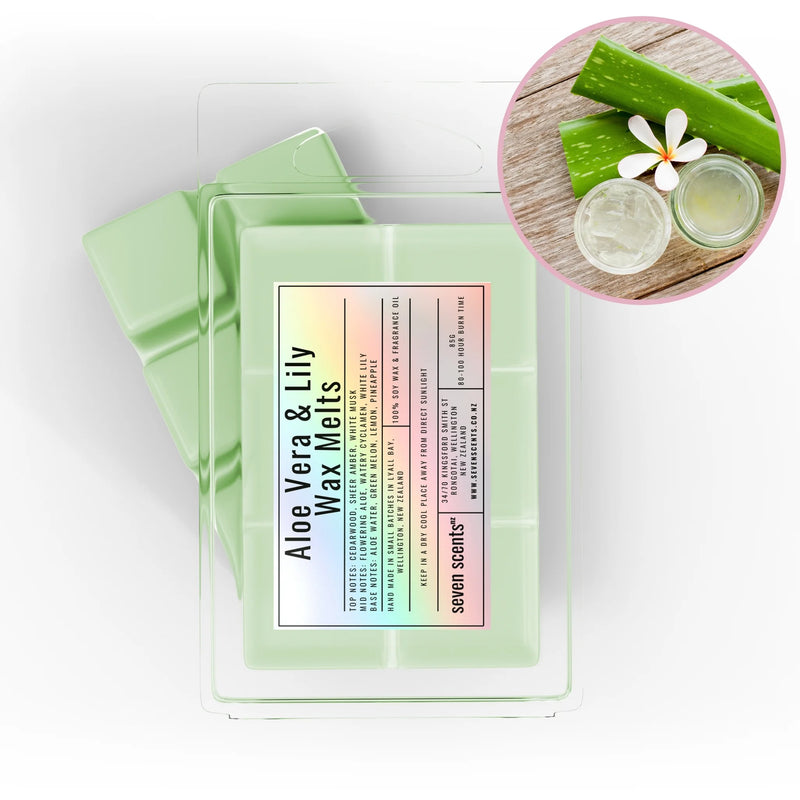 Aloe Vera & White Lily Wax Melts - aloe vera & white lily soy wax melt by Seven Scents