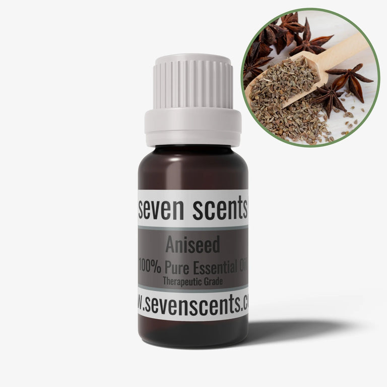 Aniseed essential oil in a 10ml amber glass bottle - by Seven Scents