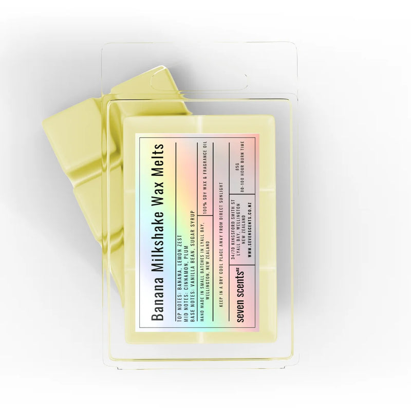 Banana Milkshake Wax Melts - 85g clamshell of soy wax melts by Seven Scents