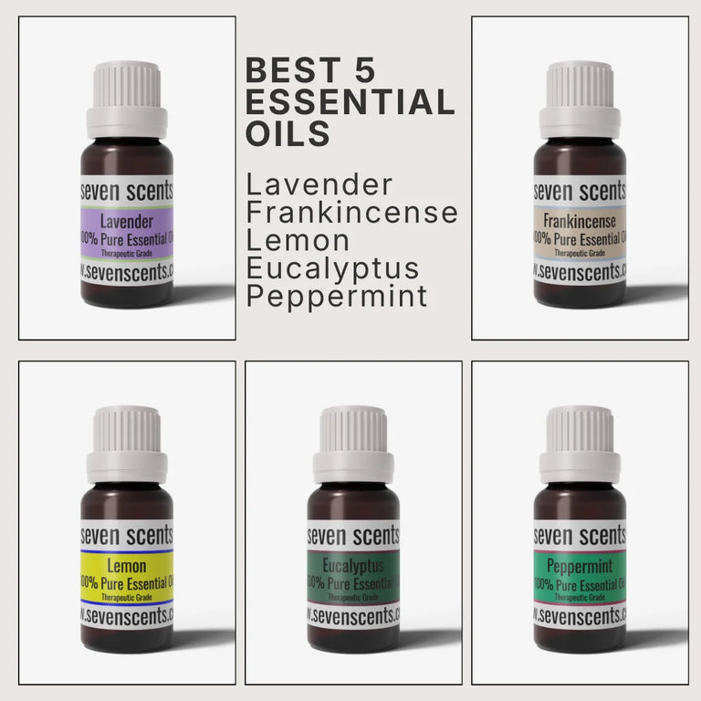 5 Pack of Essential Oils essential oils gift set - by Seven Scents