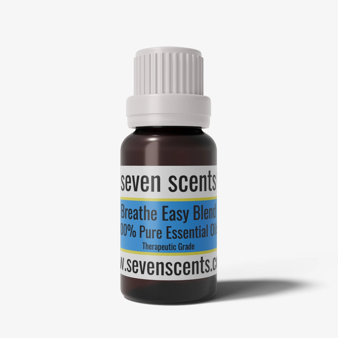 Breathe Easy Essential Oil Blend in a 10ml amber glass bottle — Seven Scents NZ