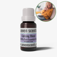 Calming essential oil blend in a 10ml amber glass bottle - by Seven Scents