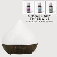 Celia classic aromatherapy diffuser (dark) bundle with choice of 3 oils - Seven Scents NZ