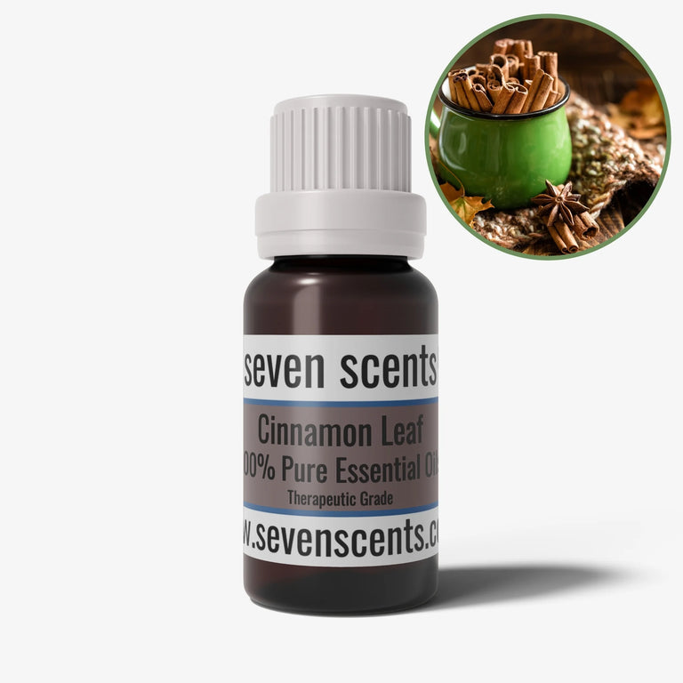 Cinnamon Leaf essential oil in a 10ml amber glass bottle - by Seven Scents