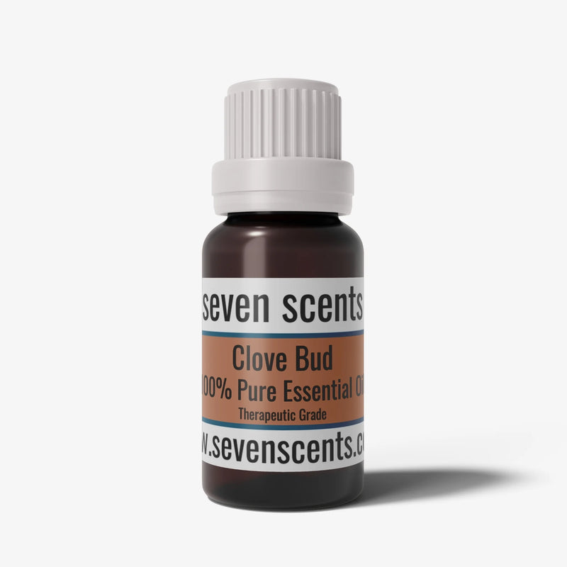 Clove Bud essential oil in a 10ml amber glass bottle - by Seven Scents