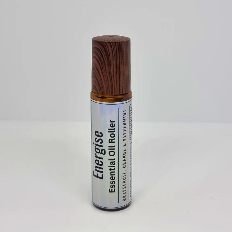 Energise essential oil roller blend in a 10ml glass roll-on bottle - by Seven Scents