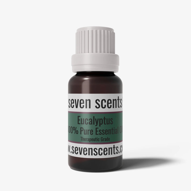 Eucalyptus essential oil in a 10ml amber glass bottle - by Seven Scents
