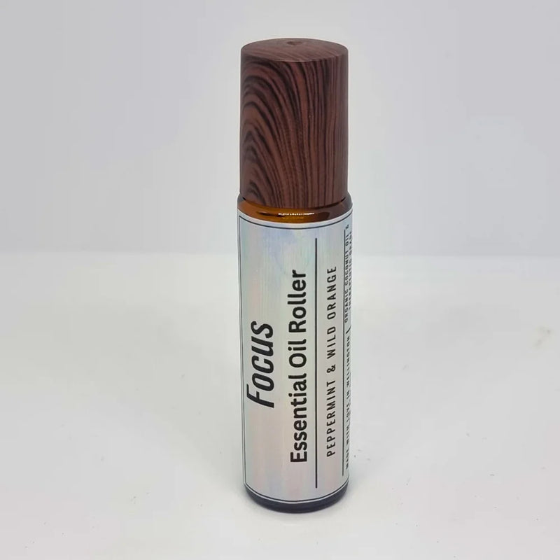 Focus essential oil roller blend in a 10ml glass roll-on bottle - by Seven Scents