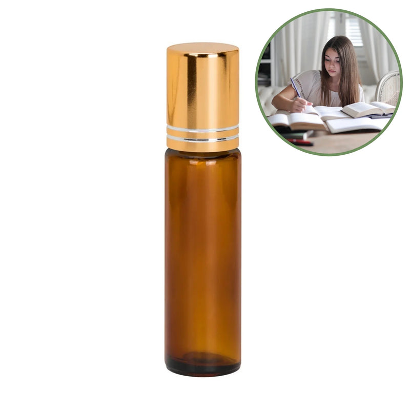 Focus essential oil roller blend in a 10ml glass roll-on bottle - by Seven Scents