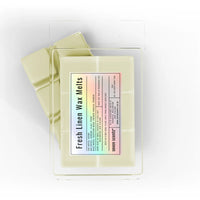Pack of 'Fresh Linen Wax Melts' by seven scents on a white background