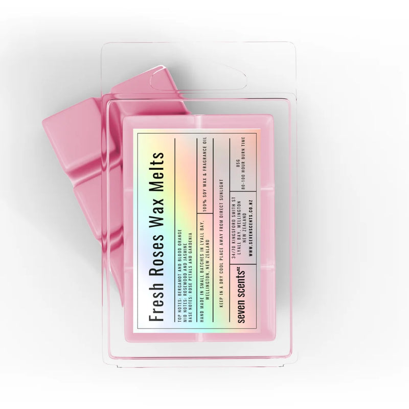 Fresh Rose Wax Melts - 85g clamshell of soy wax melts by Seven Scents