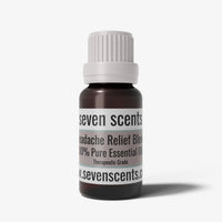 Headache Relief essential oil blend in a 10ml amber glass bottle - by Seven Scents