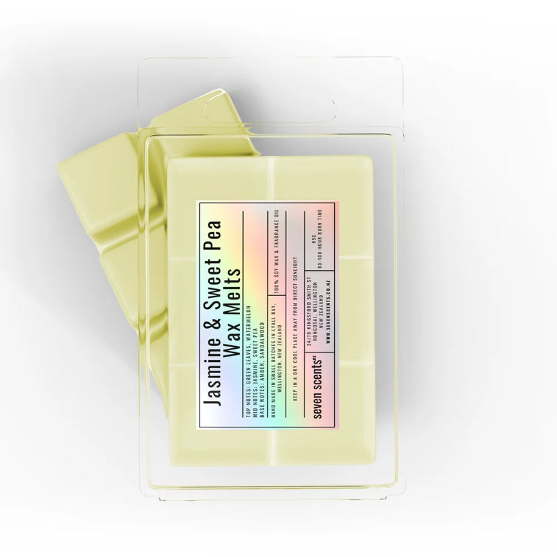 Jasmine & Sweet Pea Wax Melts - 85g clamshell of soy wax melts by Seven Scents