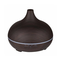 Lucy 500ml wood grain essential oil diffuser in dark - Seven Scents Wellington