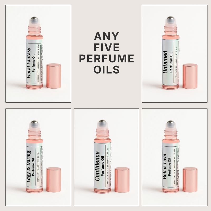 Seven Scents perfume oil gift set - choose any 5 10ml roll-ons