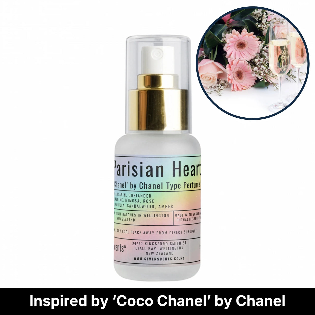 Parisian Heart Perfume Spray - 50ml by Seven Scents