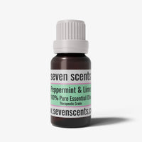 Peppermint & Lime Essential Oil Blend in a 10ml amber glass bottle — Seven Scents NZ