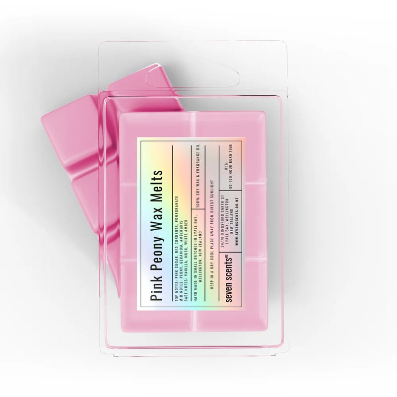 Pink Peony Wax Melts - 85g clamshell of soy wax melts by Seven Scents