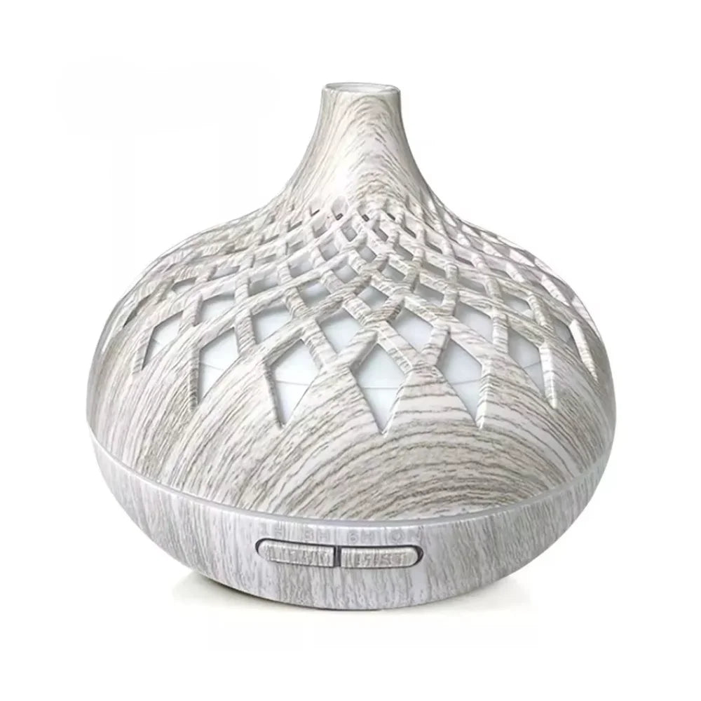 Richie 500ml lattice cutout essential oil diffuser in grey - Seven Scents NZ