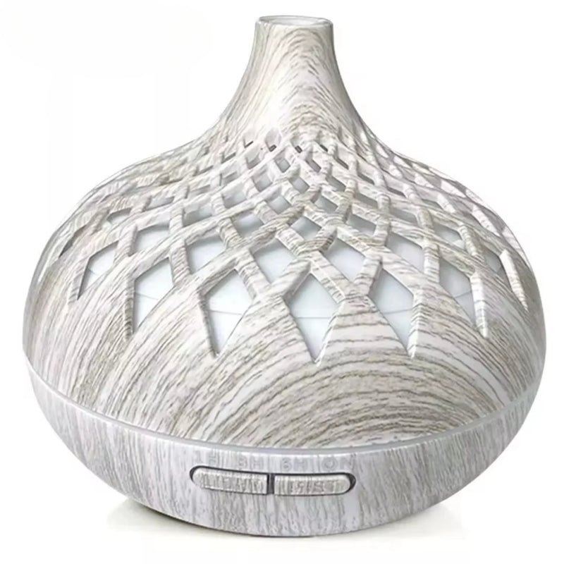 Richie essential oil diffuser in grey lattice, front view - Seven Scents