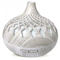Richie essential oil diffuser in grey lattice, front view - Seven Scents
