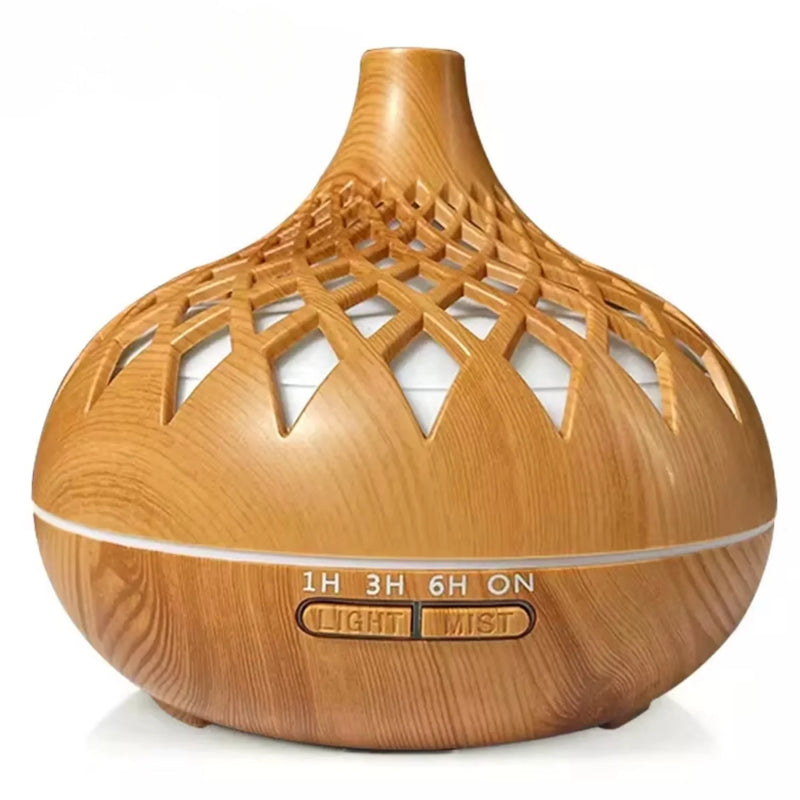 Richie essential oil diffuser in light lattice, front view - Seven Scents