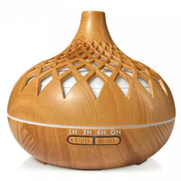 Richie essential oil diffuser in light lattice, front view - Seven Scents