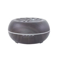 Sienna 500ml spiral cutout essential oil diffuser in dark wood - Seven Scents NZ