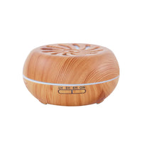 Sienna 500ml spiral cutout essential oil diffuser in light wood - Seven Scents NZ