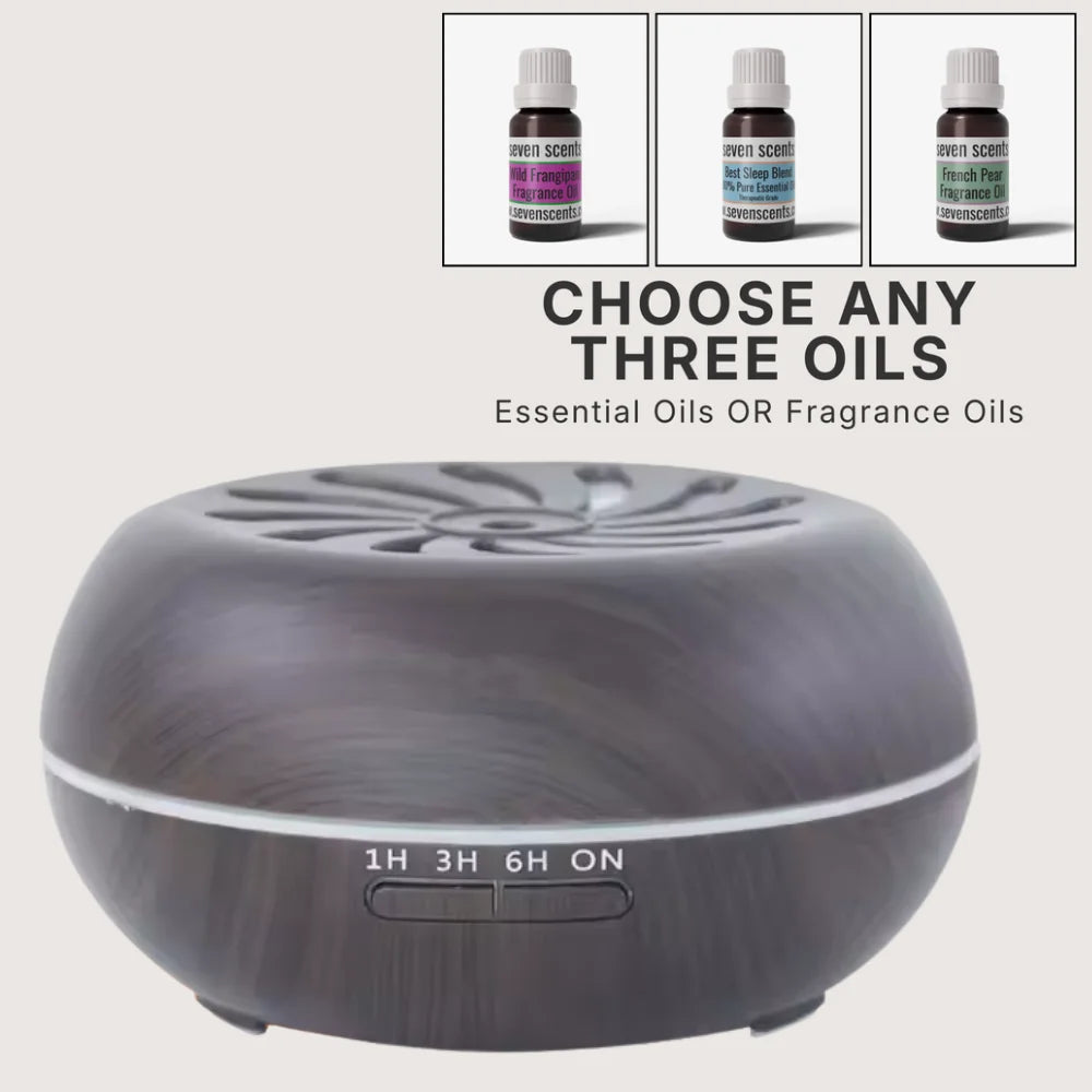 Sienna Spiral Oil Diffuser + 3 Oils Bundle