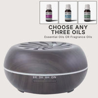 Sienna Spiral Oil Diffuser + 3 Oils Bundle