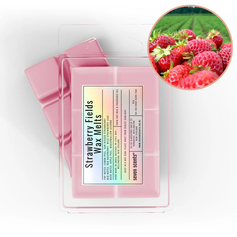 Strawberry Fields Wax Melts - strawberry fields soy wax melt by Seven Scents