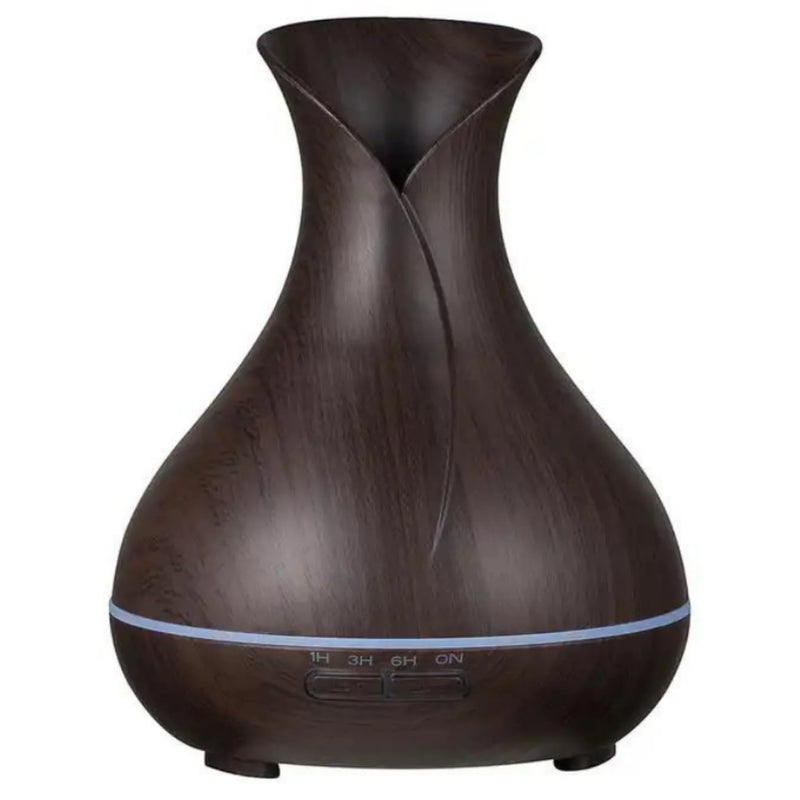 Tui essential oil diffuser in dark tulip design, front view - Seven Scents