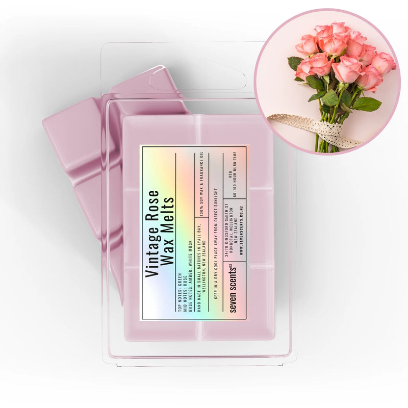 Vintage Rose Wax Melts - vintage rose soy wax melt by Seven Scents