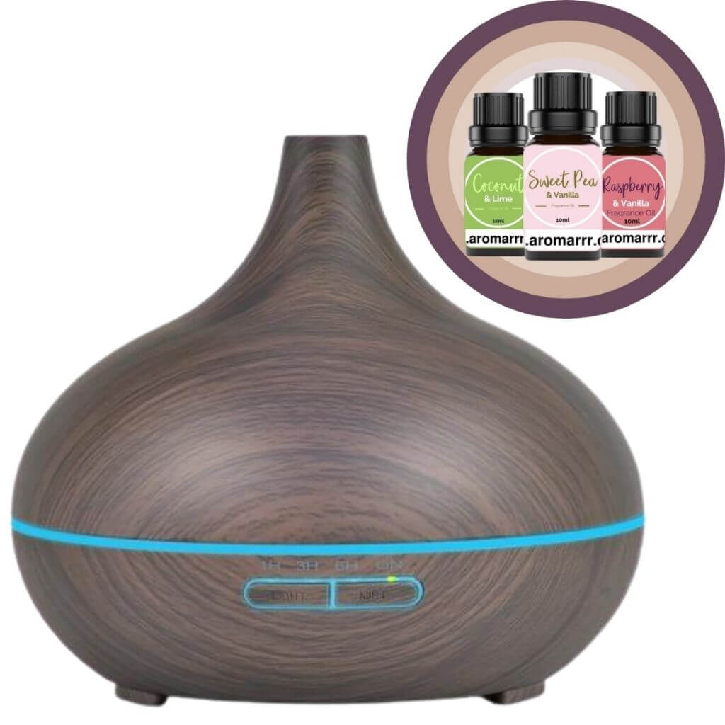 300ml Dark Oil Diffuser & 3 Fragrance Oils in NZ