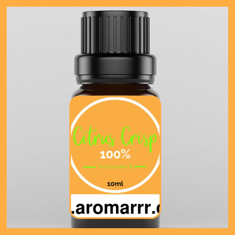 Citrus Crisp essential oil blend in a 10ml amber glass bottle - by Seven Scents