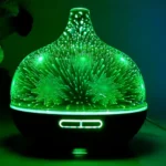 Alfie Aroma Diffuser in Dark with Green LED Light